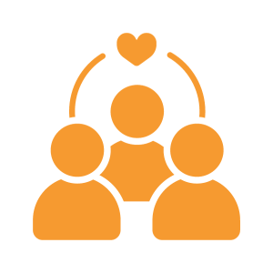 icon showing three people together
